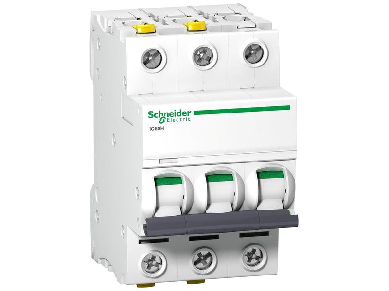 Schneider Electric Acti9 ic60h miniature circuit breaker 3p 10 a c curve 15 ka