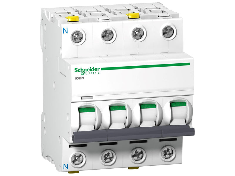 Schneider Electric Acti9 ic60n miniature circuit breaker 3p + n 32 a c curve 10 ka