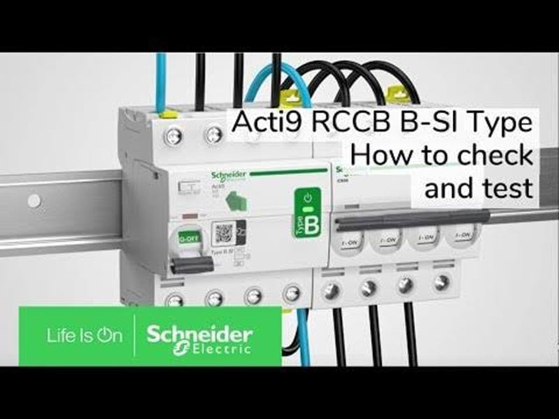 Schneider Electric Acti9 rccb earth leakage protection 4p 63a 30ma b-class-si super immun ac/dc for inst with 3p speed drive and inverter due to dc current