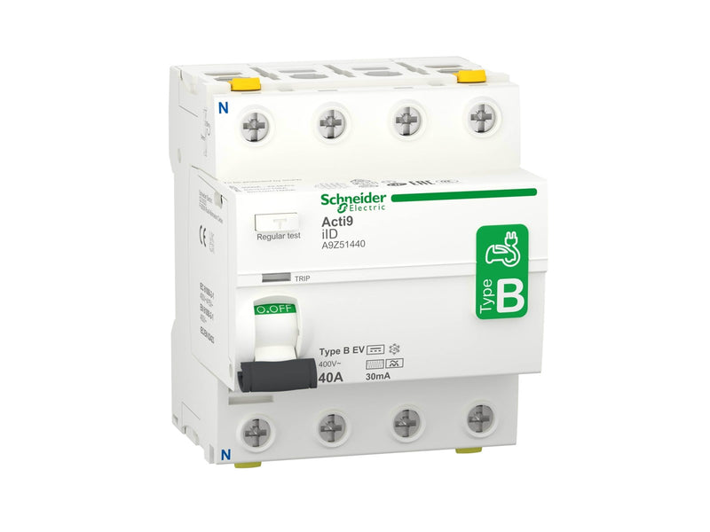 Schneider Electric Rccb earth leakage protection 4p 40a 30ma b-class speciel design for ev-electrical vehicle charger ac/dc