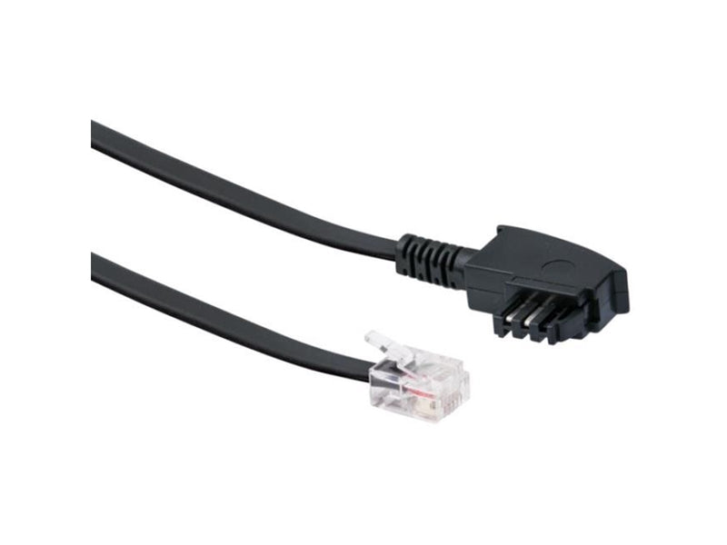 Schwaiger phone cable - 10 m - black - Schwarz