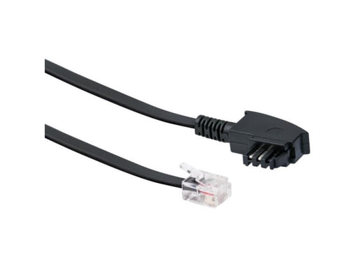 Schwaiger phone cable - 10 m - black - Schwarz