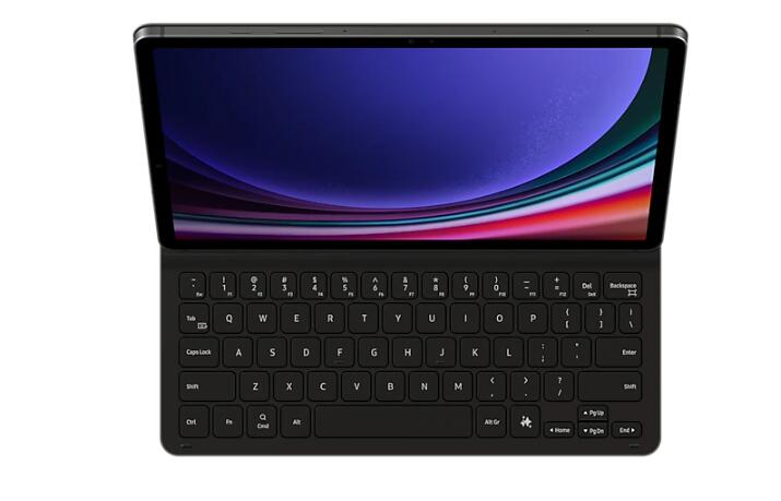 Samsung Book Cover Keyboard Slim EF-DX720 für das Galaxy Tab S9, S9 FE (Black)