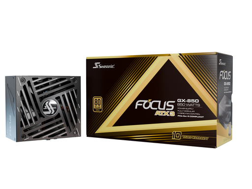 Seasonic FOCUS GX-850 Netzteile - 850 Watt - 135 mm - ATX 3.1 - 80 Plus Gold zertifiziert
