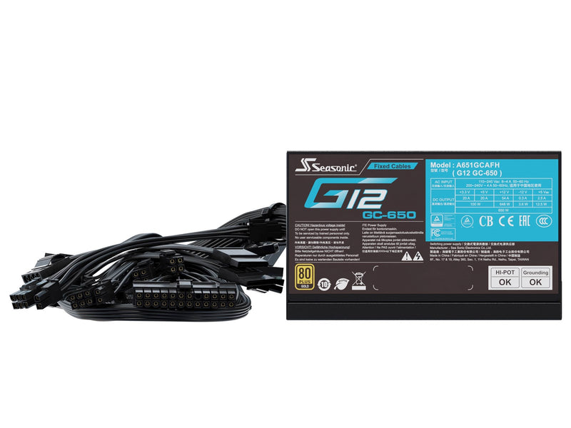Seasonic G12 GC-650 Netzteile - 650 Watt - 120 mm - ATX 2.3 - 80 Plus Gold zertifiziert