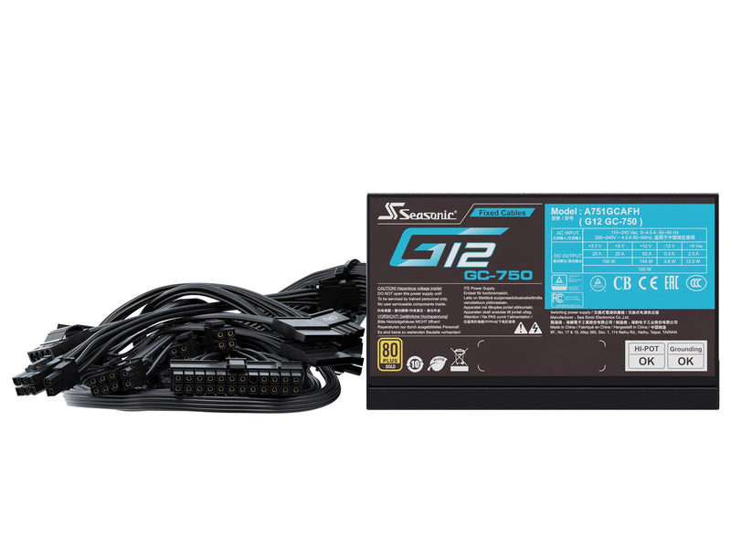 Seasonic G12 GC-750 Netzteile - 750 Watt - 120 mm - ATX 2.3 - 80 Plus Gold zertifiziert
