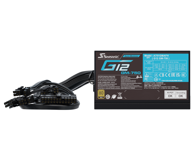 Seasonic G12 GM 750 Netzteile - 750 Watt - 120 mm - ATX - 80 Plus Gold zertifiziert