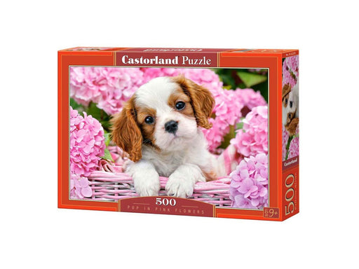 Selecta Play - Castorland Jigsaw Puzzle Puppy in pink flowers 500 pcs