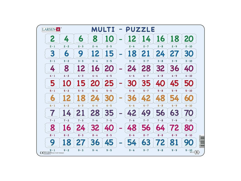 Selecta Play Larsen Jigsaw Puzzle Learning to Count - Tables 80 pcs. 2D Puzzles