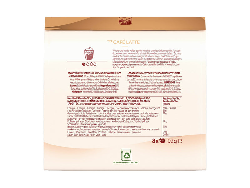 Senseo Pads Café Latte - 8 pcs