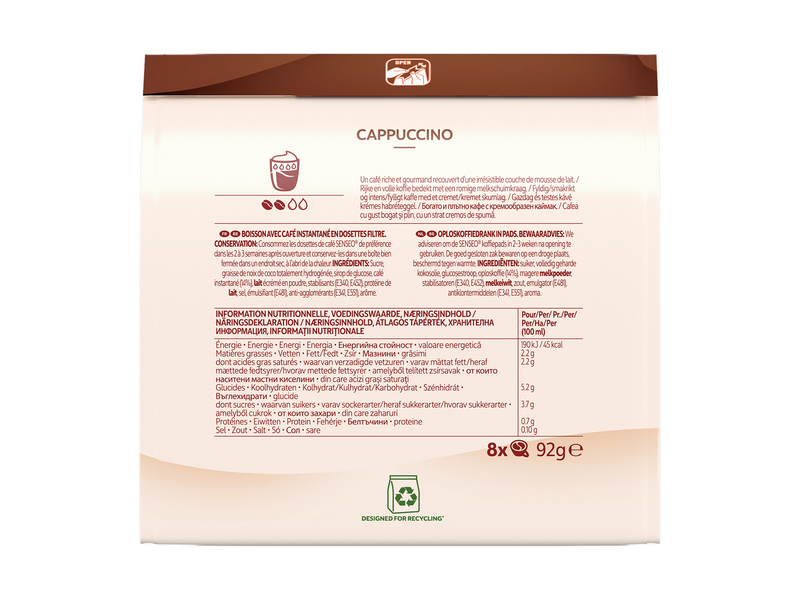 Senseo Pads Cappuccino - 8 pcs