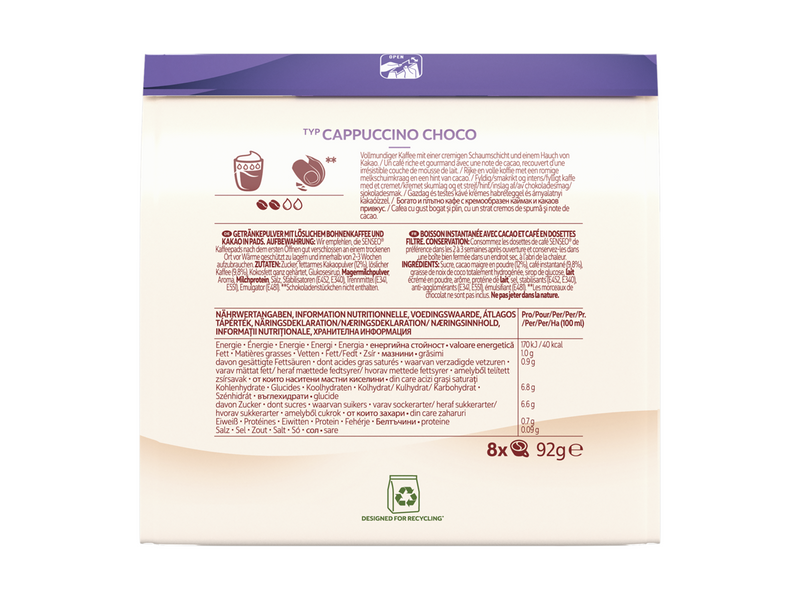 Senseo Pads Cappuccino Choco - 8 pcs