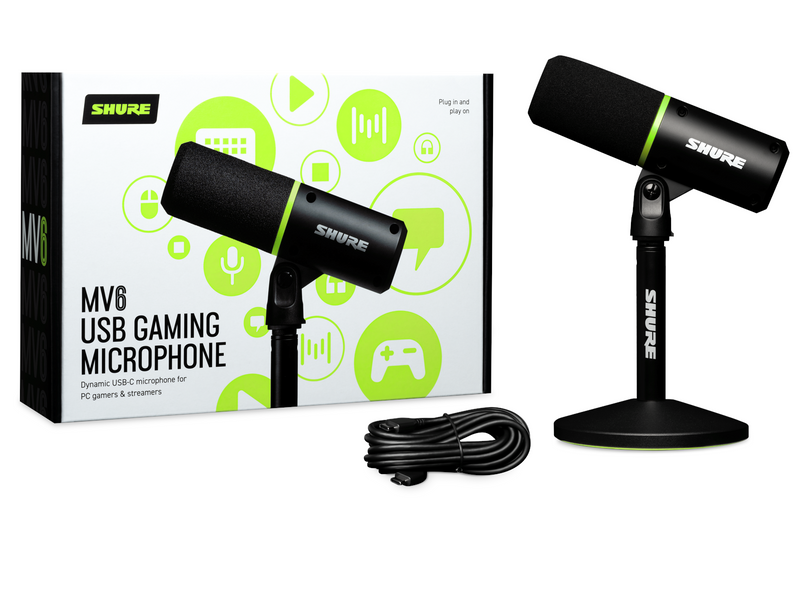 Shure MOTIV MV6 - USB Gaming Microphone - Black