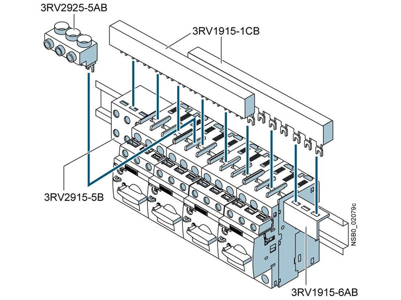 Siemens 3-phase busbars 3rv1915-1db