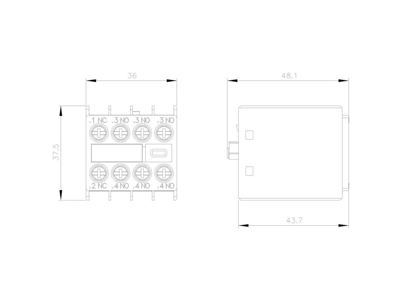 Siemens Aux. switch block 3no+1nc 3rh2911-1ha31
