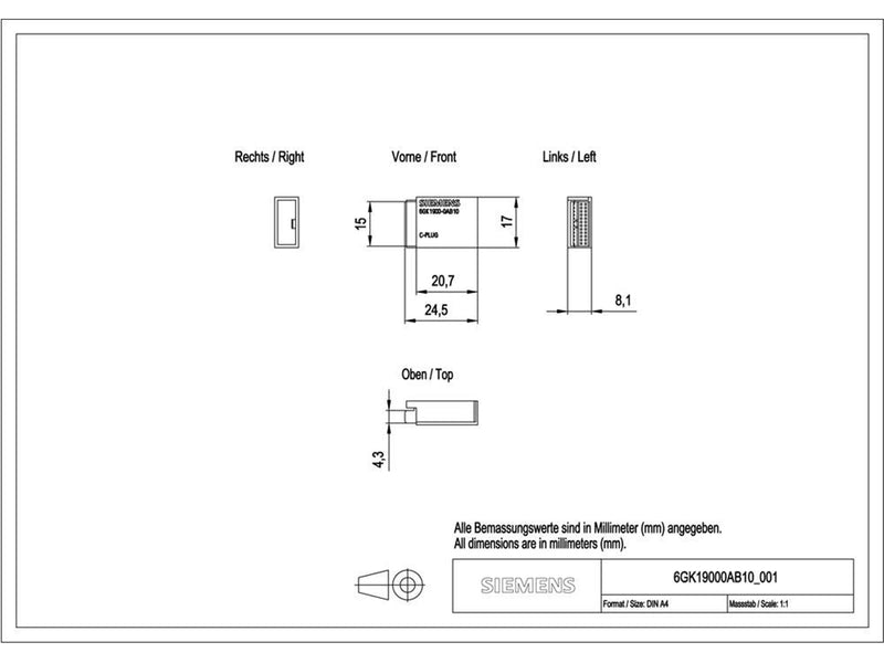 Siemens C-plug 6gk1900-0ab00