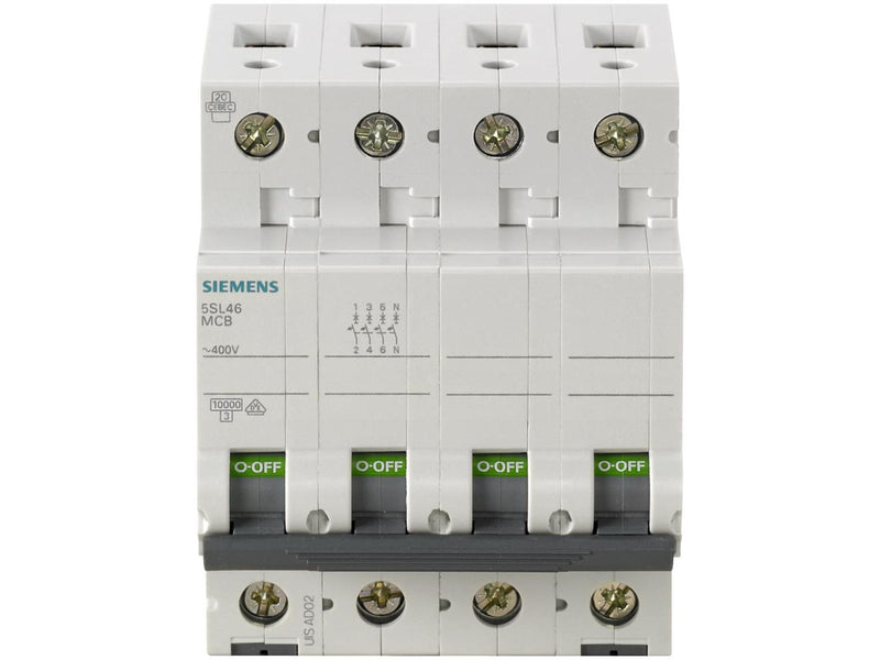 Siemens Circuit breaker 400v 10ka 3+n--pole c 25a