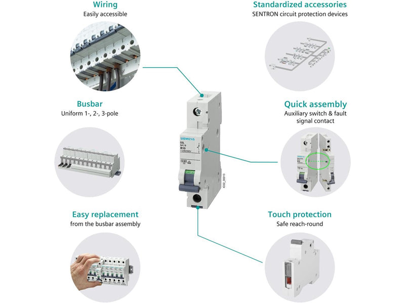 Siemens Circuit breaker 6ka 1pol c10 5sl6110-7