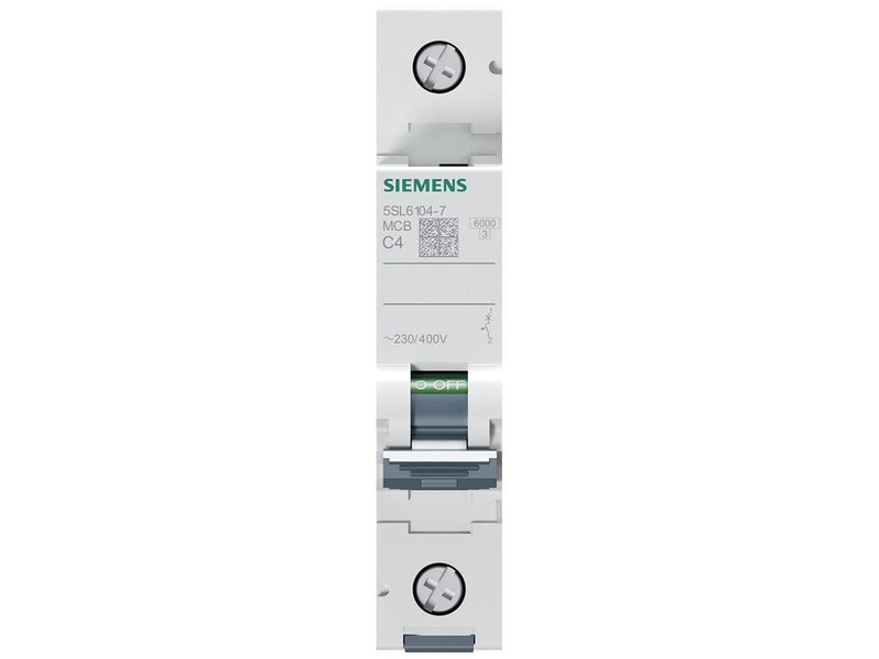 Siemens Circuit breaker 6ka 1pol c4 5sl6104-7