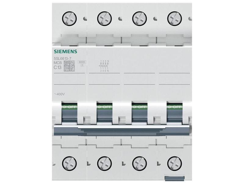 Siemens Circuit breaker 6ka 3+n-p c13 5sl6613-7