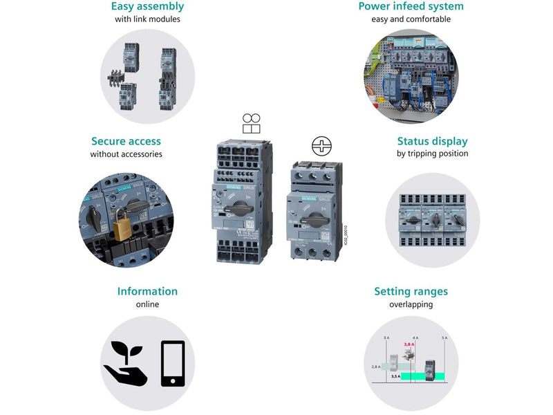 Siemens Circuit-breaker spring-l. conn. 1.6a 3rv2011-1aa20