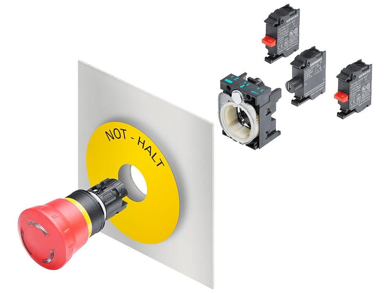 Siemens Em stop mushroom pushbutton 40mm red