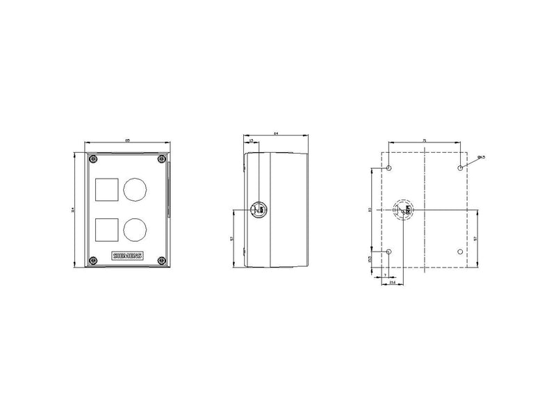 Siemens Enclosure plastic 2 command points