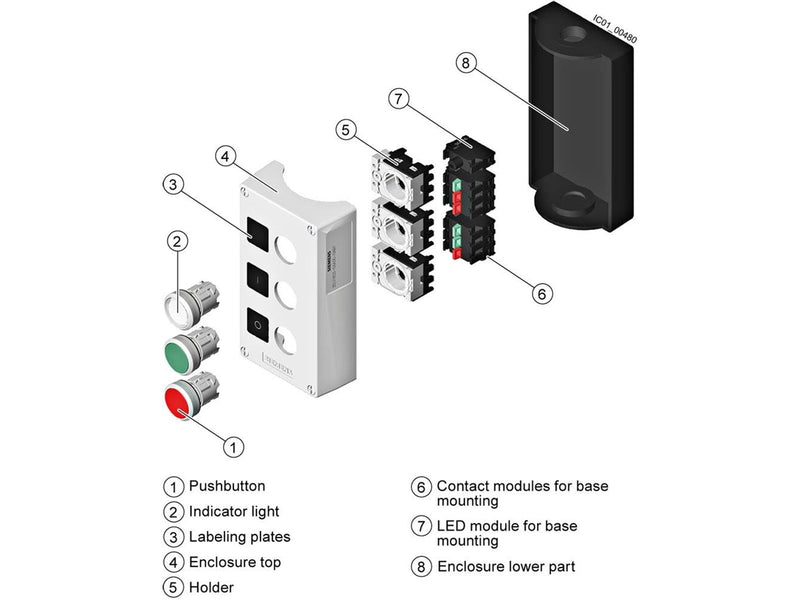 Siemens Enclosure plastic 2 command points