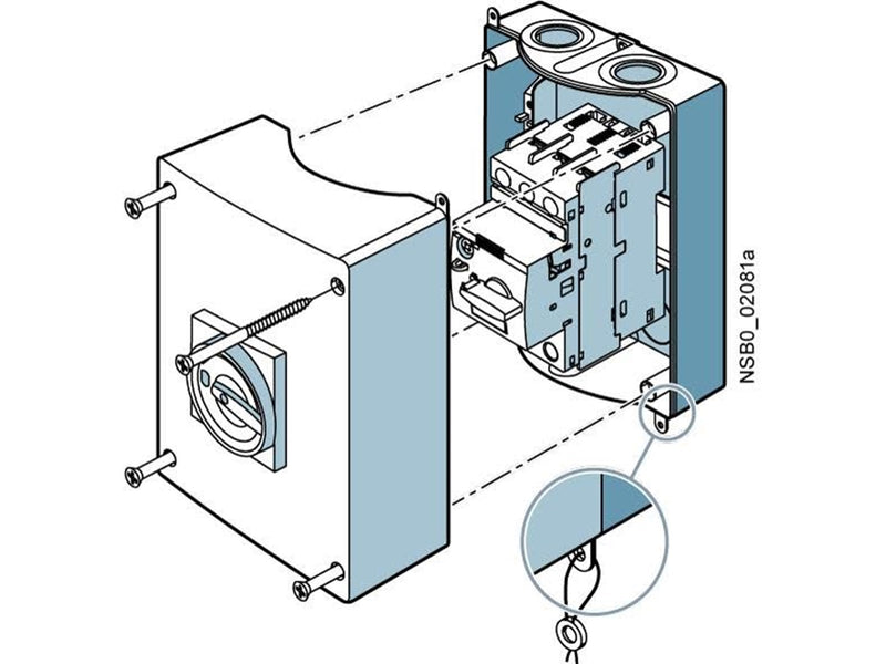 Siemens Moulded-plastic enclosure for 3rv1/3rv2