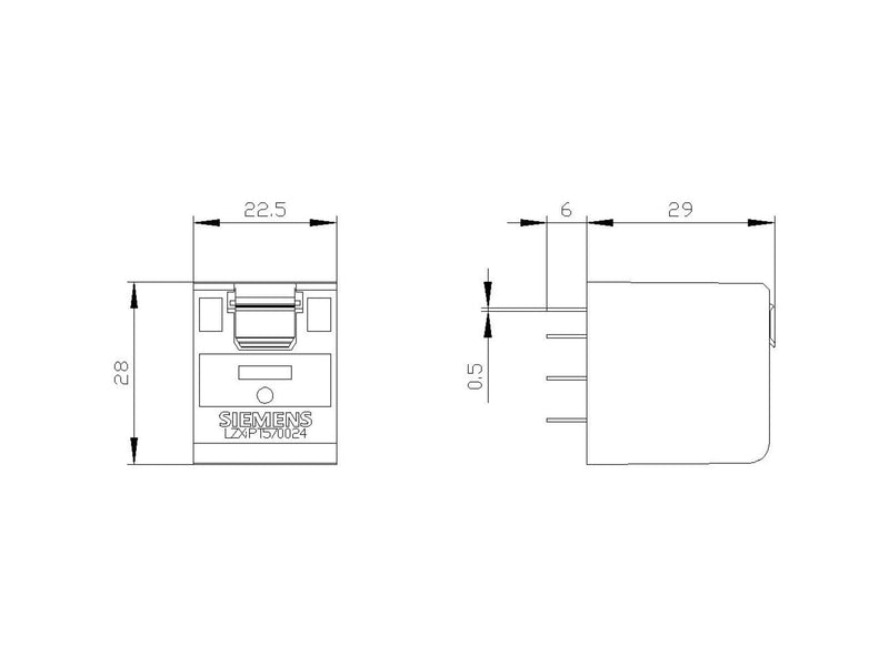 Siemens Plug-in relay 4 co contacts lzx:pt570024