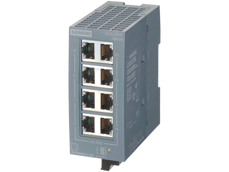 Siemens Scalance xb008 unmanaged industrial ethernet switch for 10/100 mbit/s