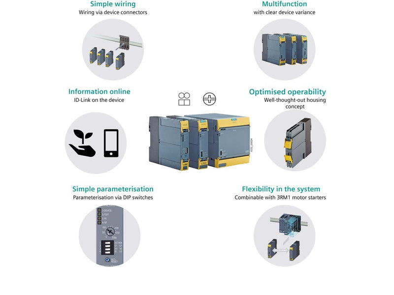 Siemens Sirius safety relay standard series device relay enabling circuits 3 no + 1nc 110 - 240 v dc/ac 50/60 hz