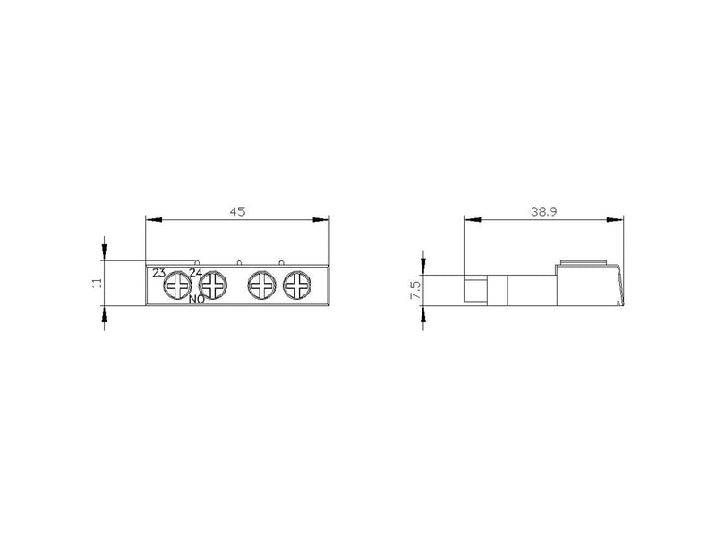 Siemens Transverse aux. switch 2no 3rv2901-1f