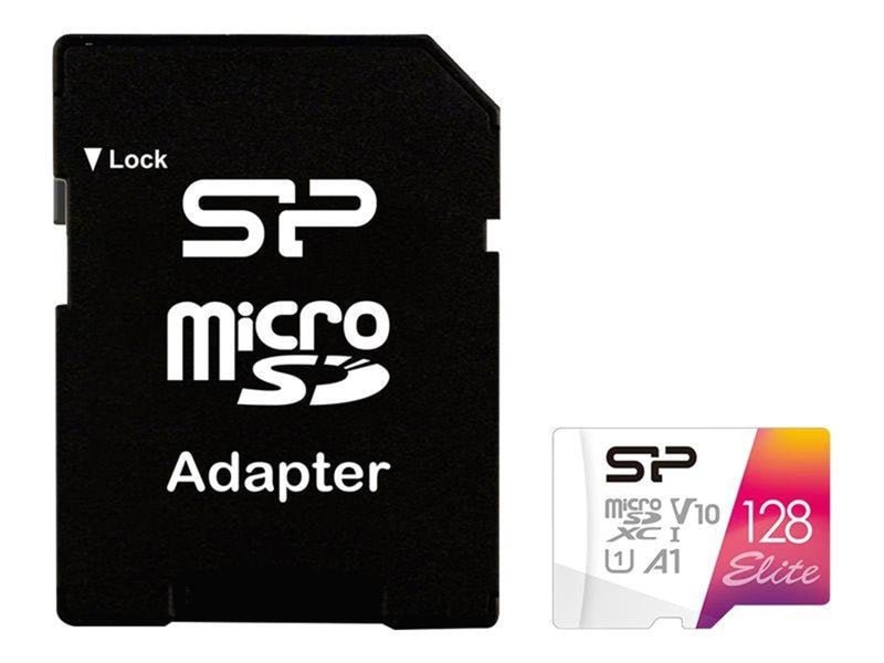 Silicon Power Elite - flash memory card - 128 GB - microSDXC UHS-I