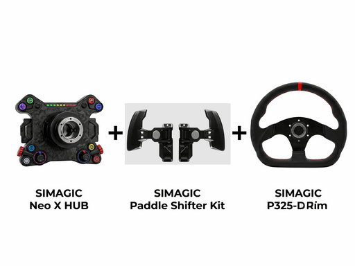 Simagic Neo X Hub + Paddle Shifter + P-325-D Leather - Sim racing Bundles