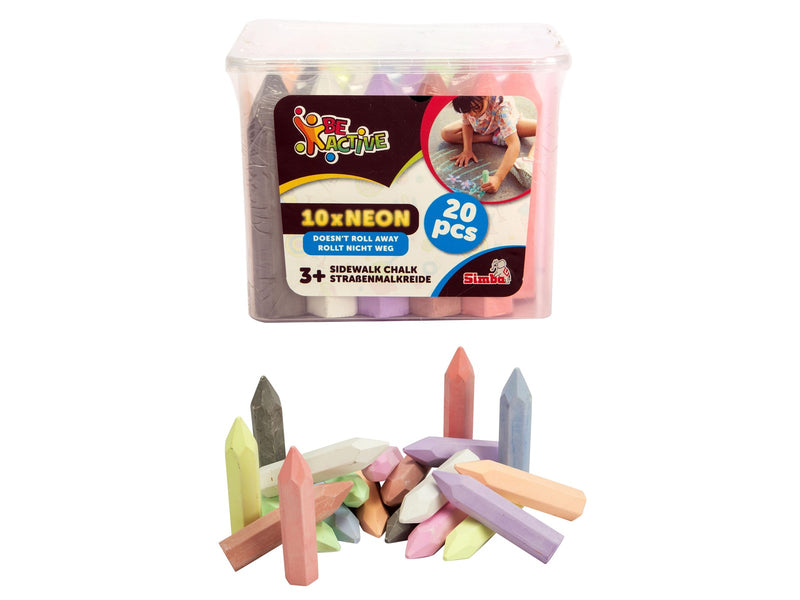 Simba 20 Sidewalk Chalks Neon