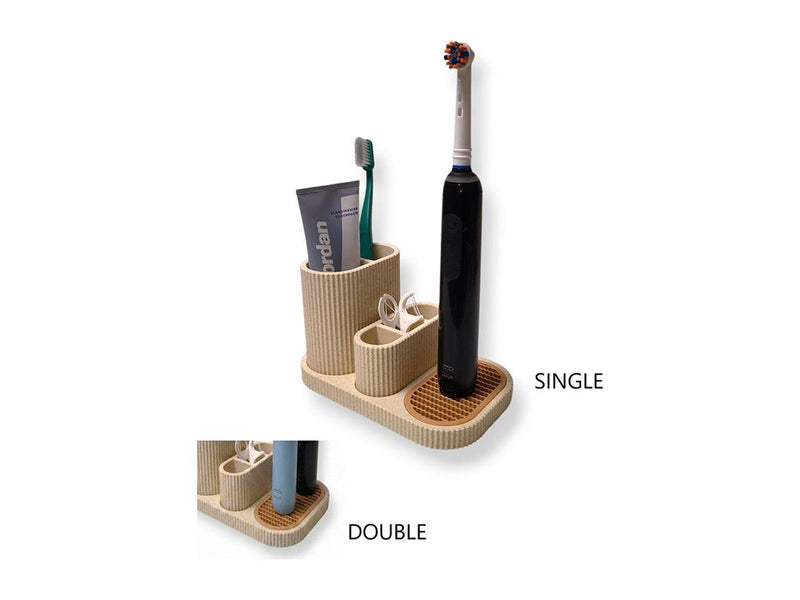 Simiu DENTIA - Oral-B Toothbrush Storage - Marble/Beige