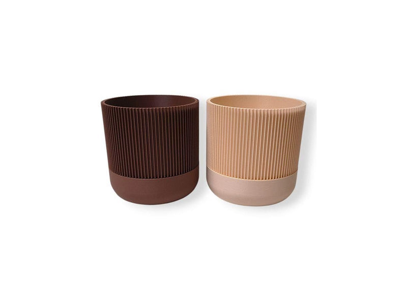 Simiu GROWLOFT - Flower Pot Shelter With Drip Tray - Mocha - 8.2cm high