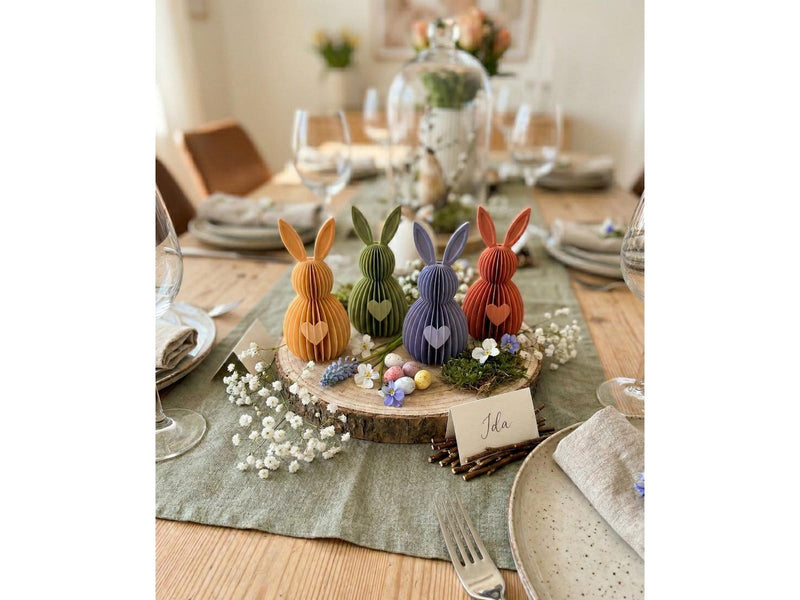 Simiu LUNARI - Easter bunnies in mixed colors - 4pcs - 10 cm