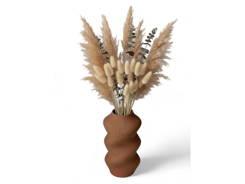 Simiu SCRUNCHED - Vase - 21cm - Mocha
