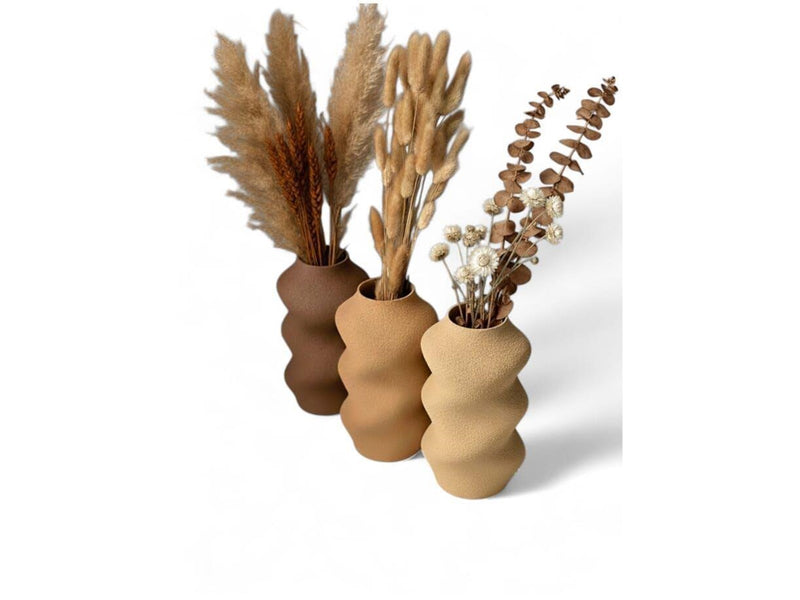 Simiu SCRUNCHED - Vase - 21cm - Mocha