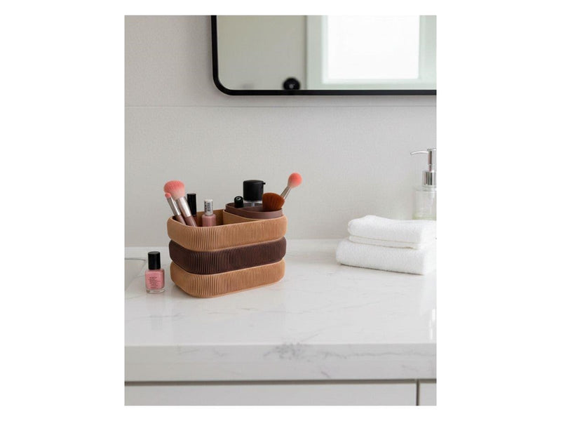 Simiu STACKSEY - Makeup Stand - Large - Mocha/Beige - 22 x 14cm