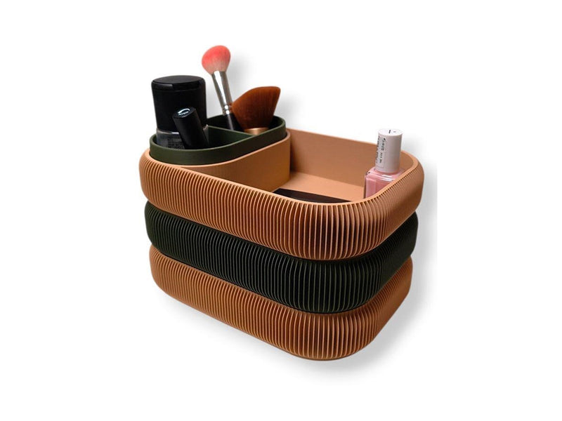 Simiu STACKSEY - Makeup Stand - Large - Olive/Beige - 22 x 14cm