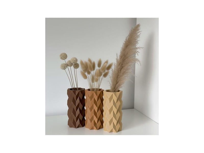 Simiu TESSURA - Vase - 17cm - Caramel