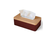 Simiu TISSIVA - Paper Dispenser - Square - Bordeaux Red/Beige - 25 x 14cm