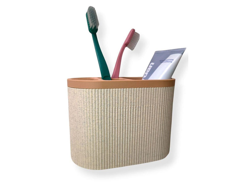Simiu Wall-mounted Toothbrush Holder - Marble/Beige