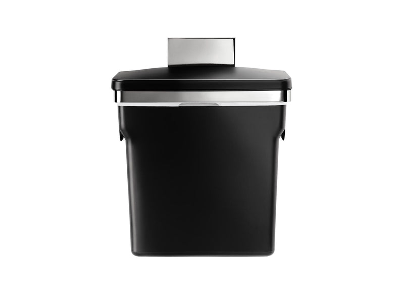Simplehuman 10L Einbau-Mülleimer, robustes Stahlgestell