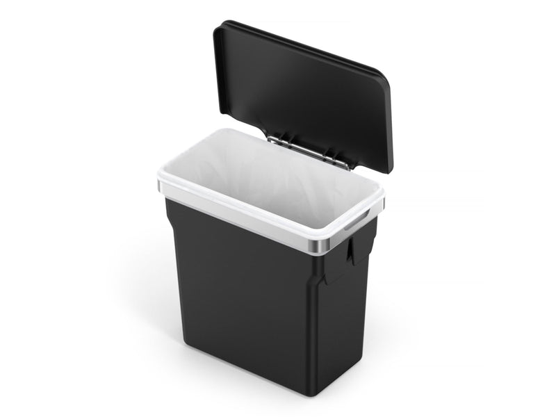 Simplehuman 10L Einbau-Mülleimer, robustes Stahlgestell