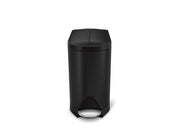 Simplehuman 10L Schmetterlings-Tretmülleimer, schwarz