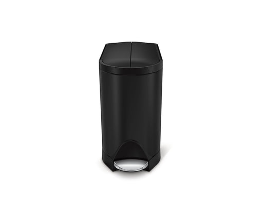 Simplehuman 10L Schmetterlings-Tretmülleimer, schwarz